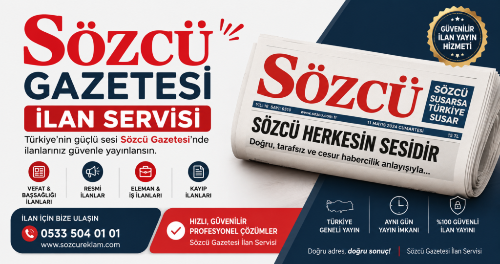 Sözcü Gazetesi Vefat ve Başsağlığı İlanları